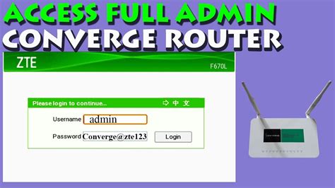 converge zte admin password.
